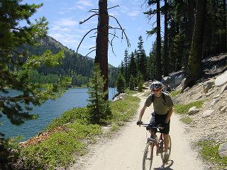 Trail along edge of Marlette Lake