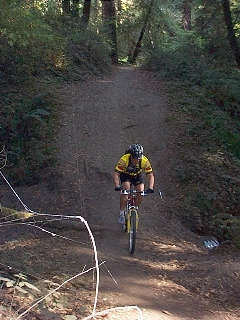 Rick Oswald swooping thru Eucalyptus Loop
