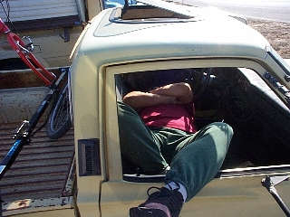 Chuck Giza dreaming about bike riding